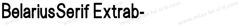 BelariusSerif Extrab字体转换